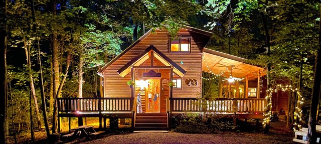Bordering The National Forest. The Bear Affair Cabin. in Sautee Nacoochee