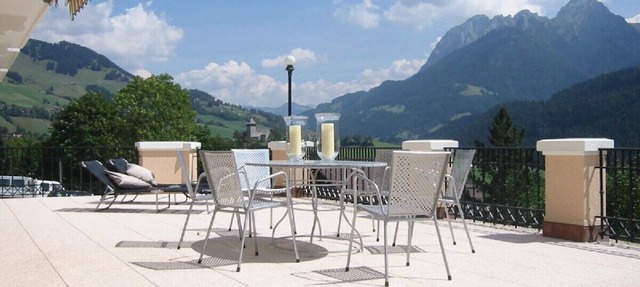 Luxury apartment in Chateau d’Oex with use of pool and large exclusive terrace in Chateau D'Oex