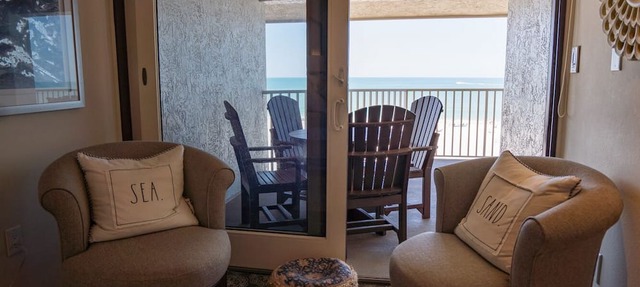 A perfect view from your balcony.just the right amount of sand, sea and sky in Clearwater Beach